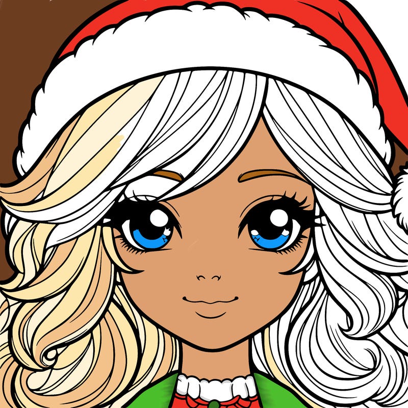 realistic christmas girl