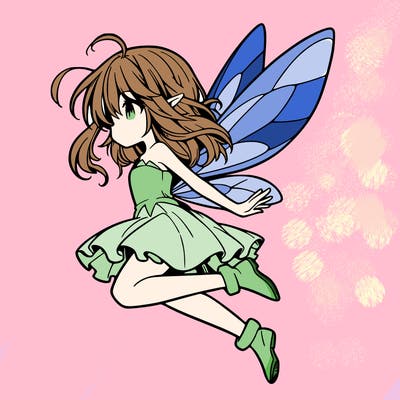 manga fairy flying