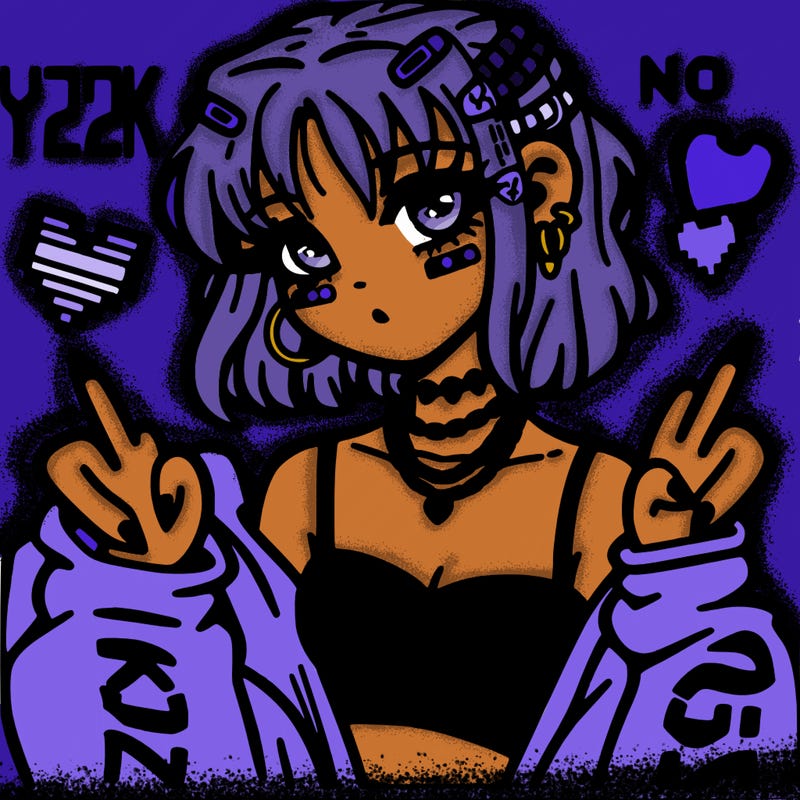 y2k grunge aesthetic girl