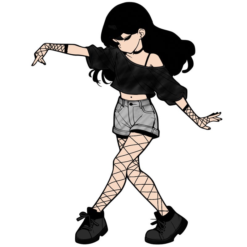 realistic girl danceing