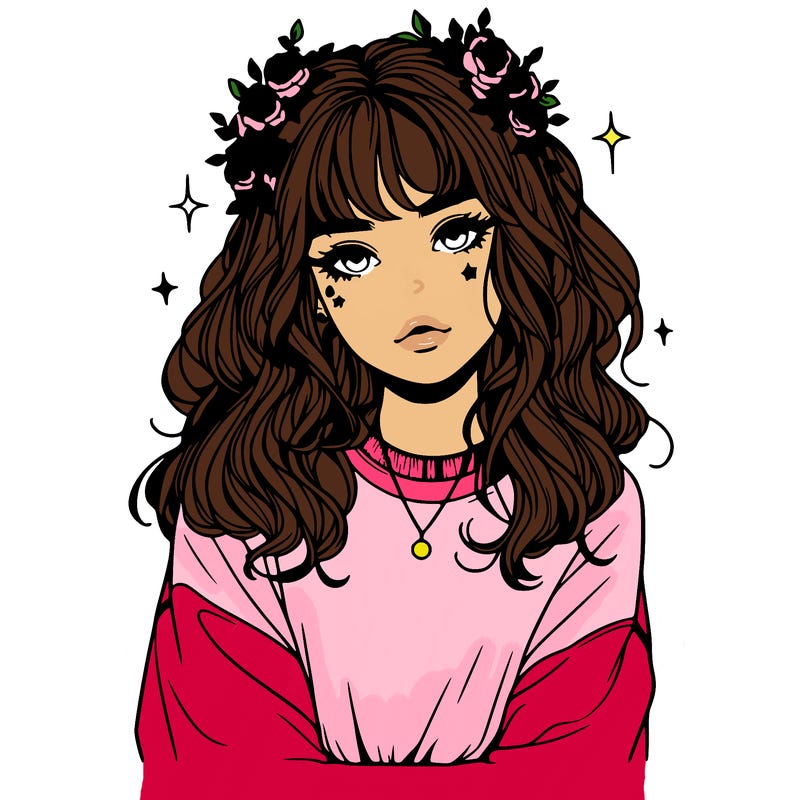 aesthetic girl realistic