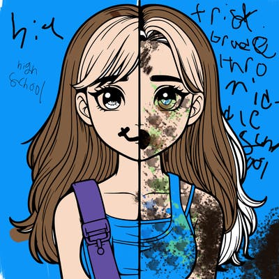 realistic girl split