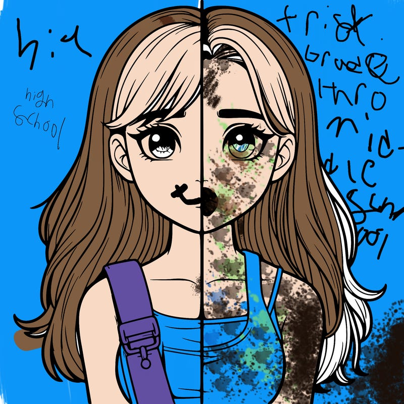 realistic girl split