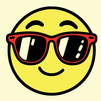emoji with sunglasses