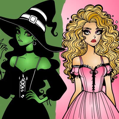 elphaba and glinda