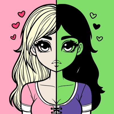 realistic girl split