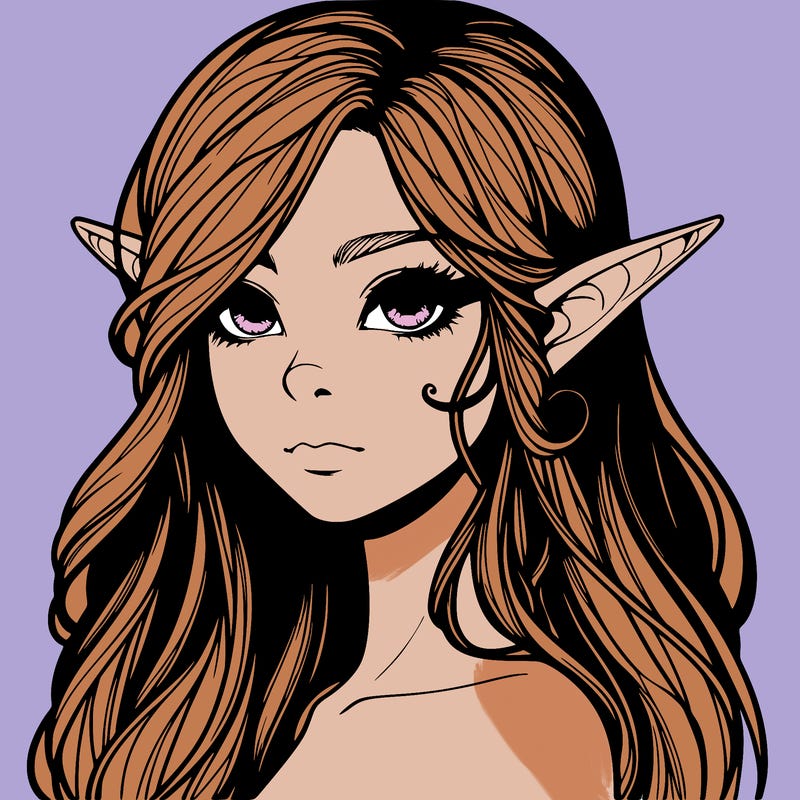 elf girl realistic dark fantasy
