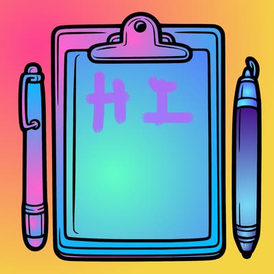 blank clip board with pen