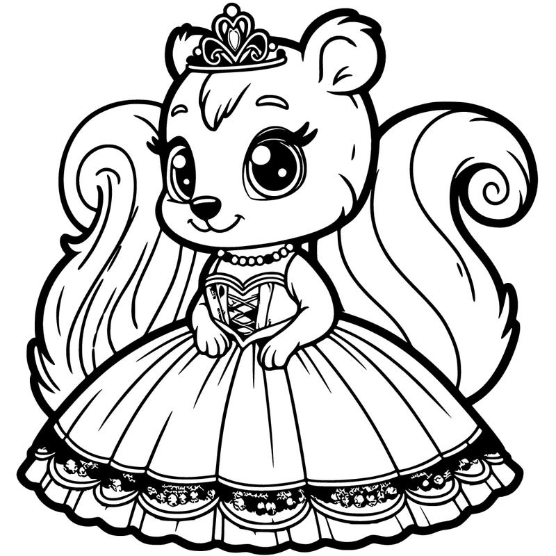 squirrel pretty princess dress