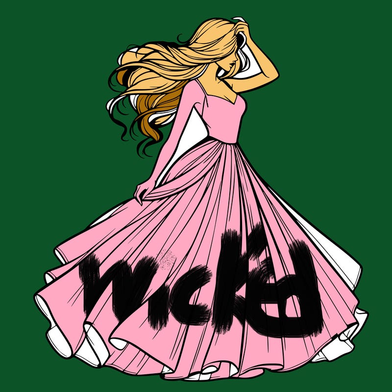 realistic woman with dress flowing in the wind