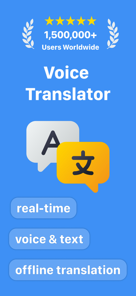 Real Time Language Translator - Tela inicial do aplicativo Tradutor de Idiomas em Tempo Real com modo offline e tradução por voz