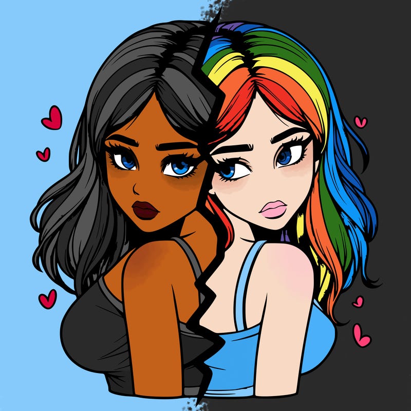 realistic girl split