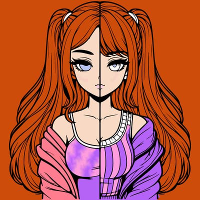 realistic girl split