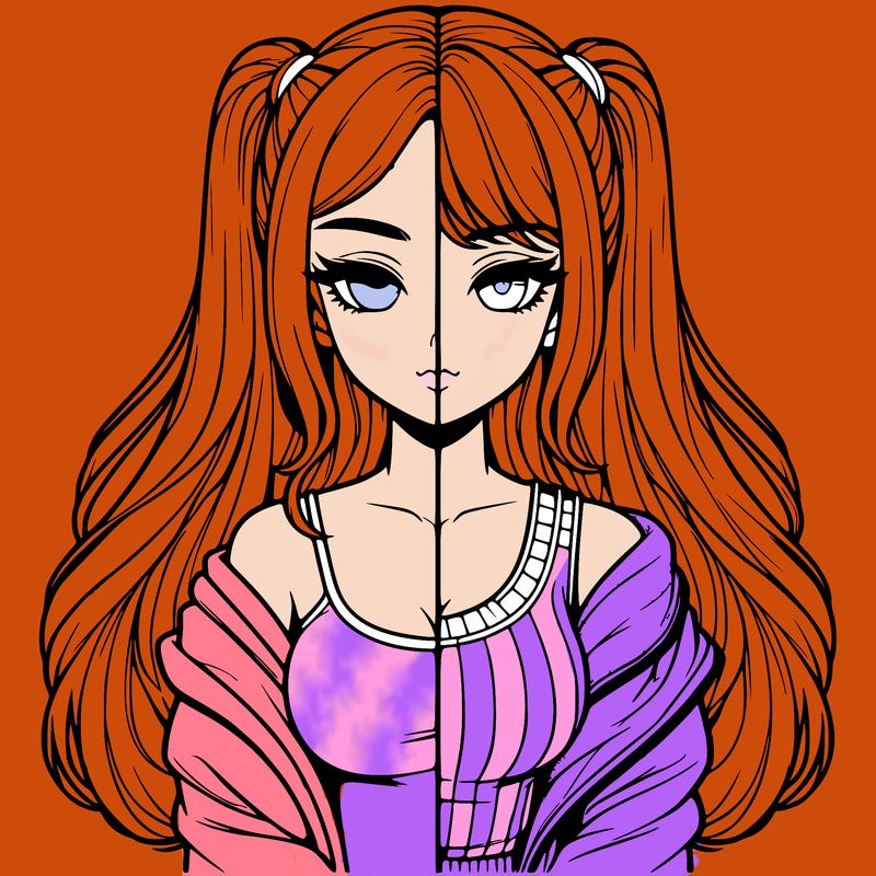 realistic girl split