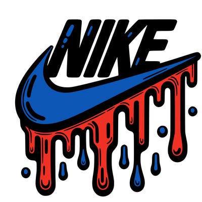 dripping nike logo