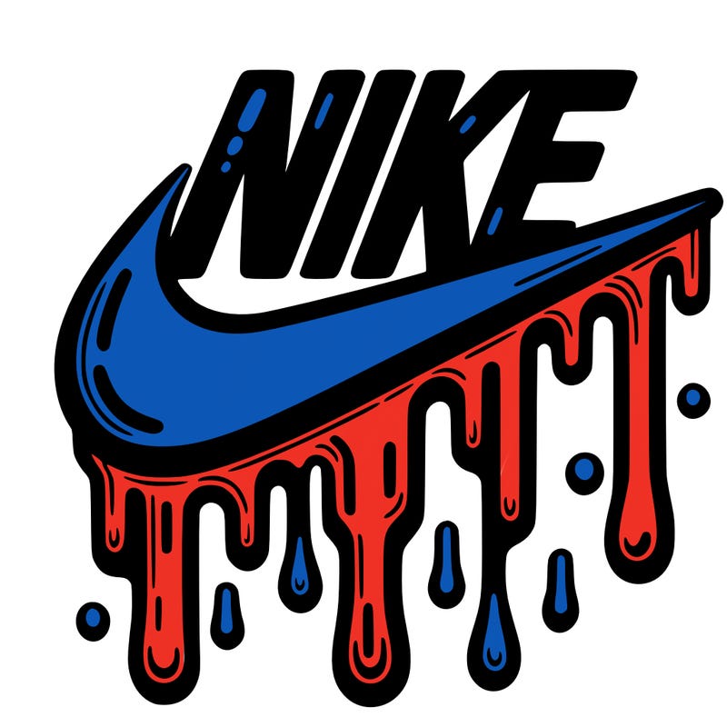 dripping nike logo