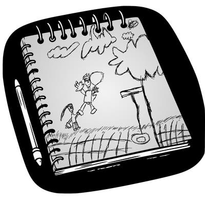 a blank sketch pad