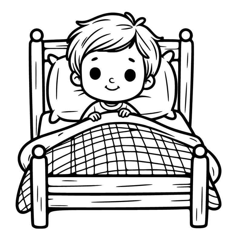 a child in bed