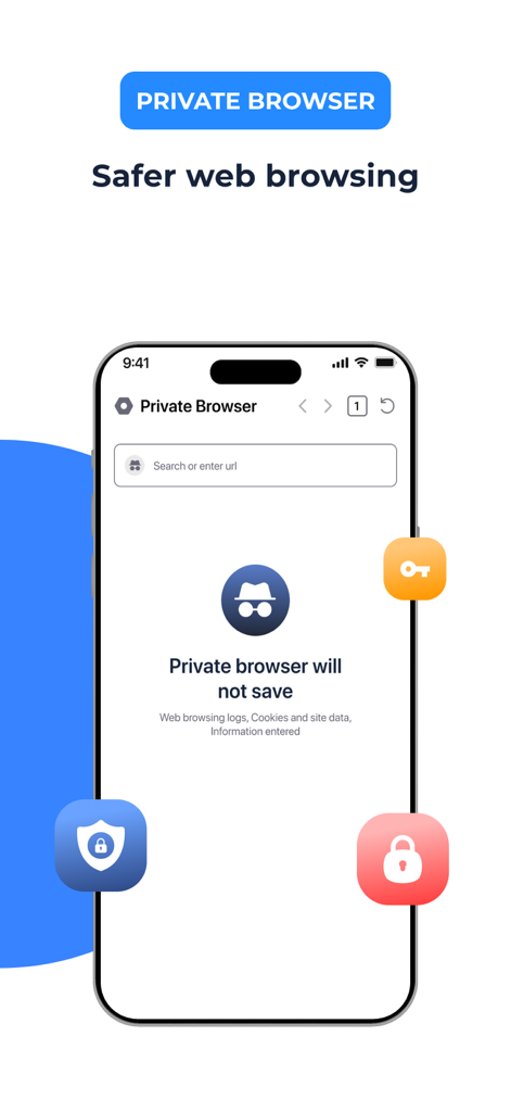 Un smartphone affichant une interface de navigateur privée avec des icônes de sécurité pour une navigation web plus sûre
