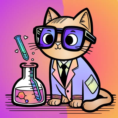 scientist cat