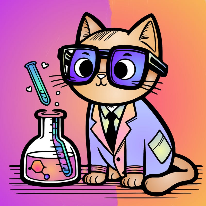 scientist cat