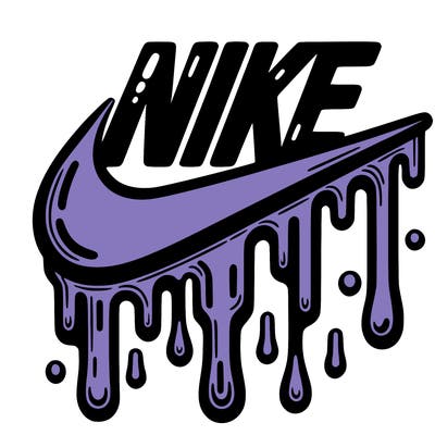 dripping nike logo