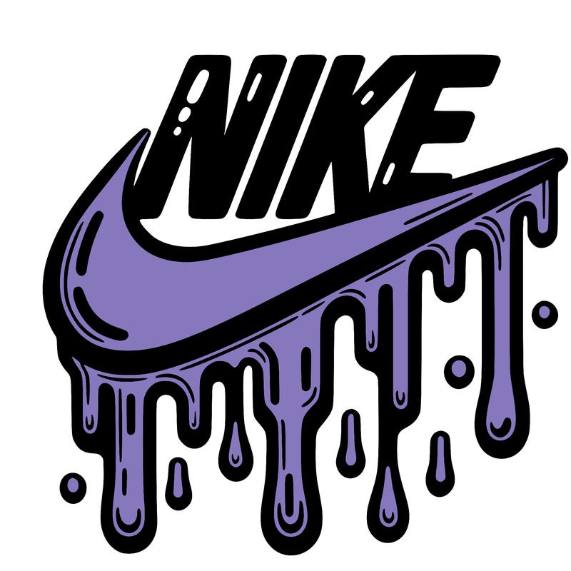 dripping nike logo