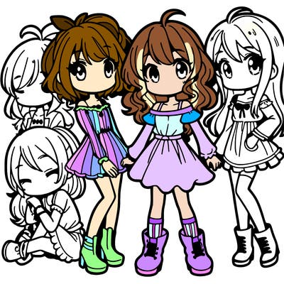 a group of cute girls