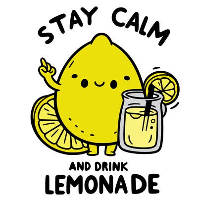 stay calm and drink lemonade