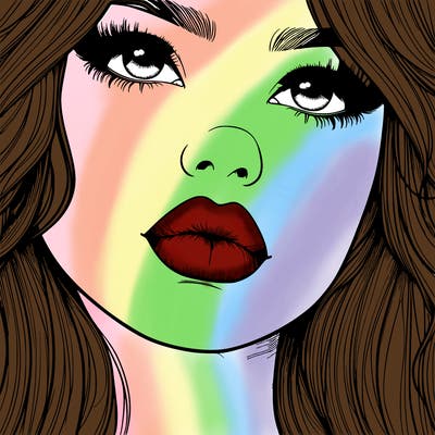 really realistic girl with lips
