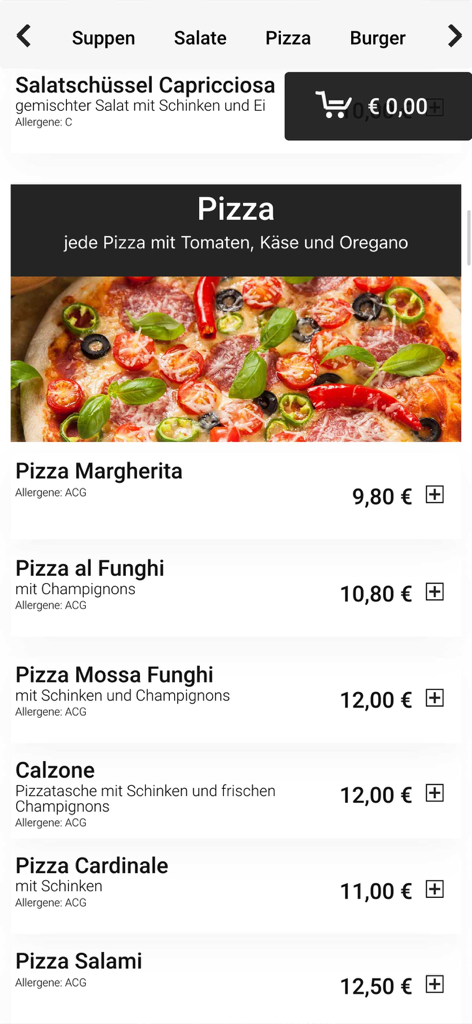 GrandeMilanoLeibnitz - Digitale Pizzakarte in der Grande Milano Leibnitz Mobile App