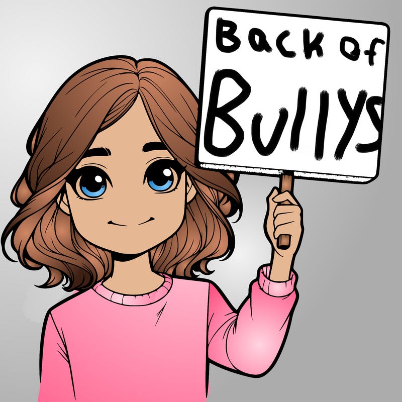 realistic girl holding up a sign