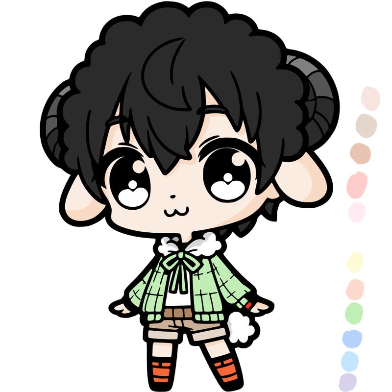 cute sheep anime boy