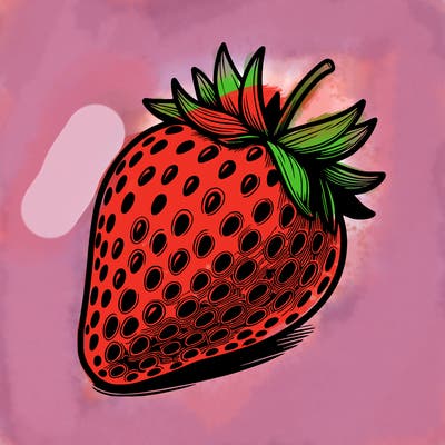 realstic strawberry