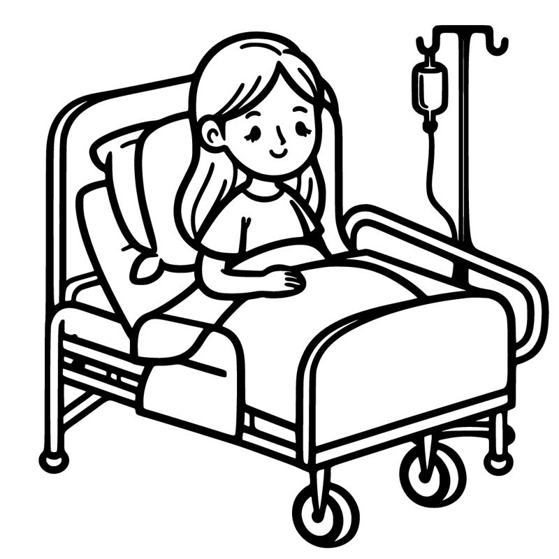 woman in hospital bed