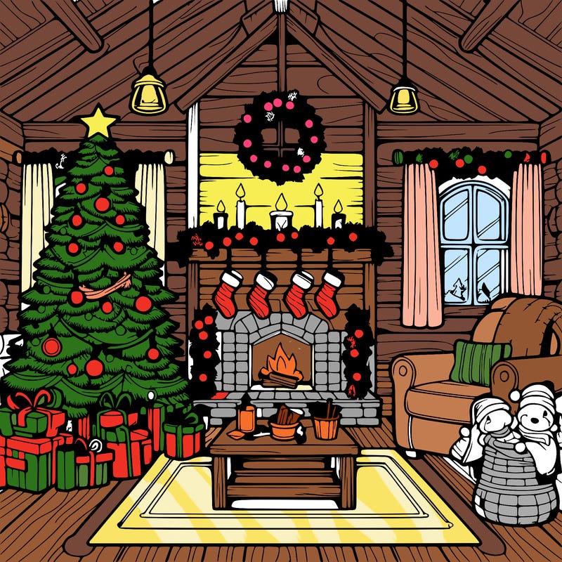 christmas house interior