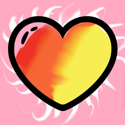 a blank heart