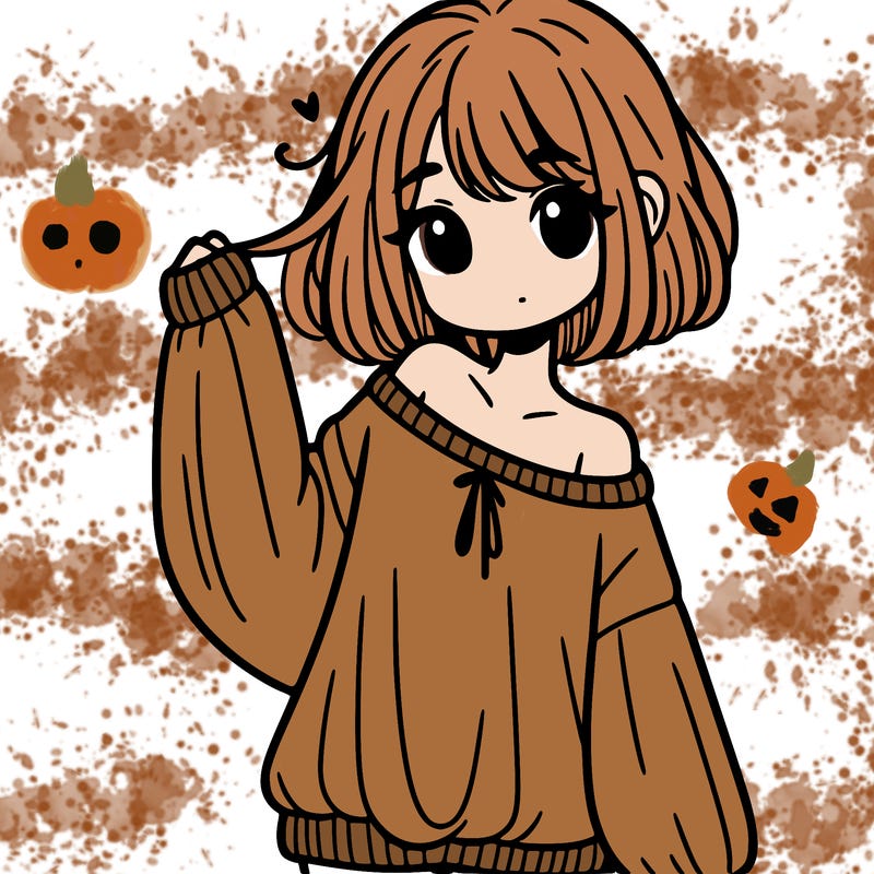 girl in baggy sweater hanging off her shoulder