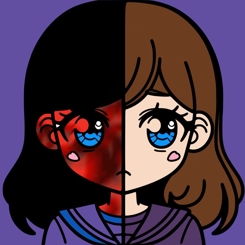 a split of a girl