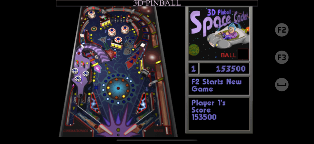 3D Pinball Space Cadet - Classic 3D Pinball Space Cadet game table and scoreboard layout