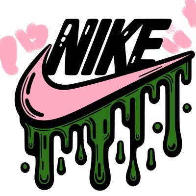 dripping nike logo