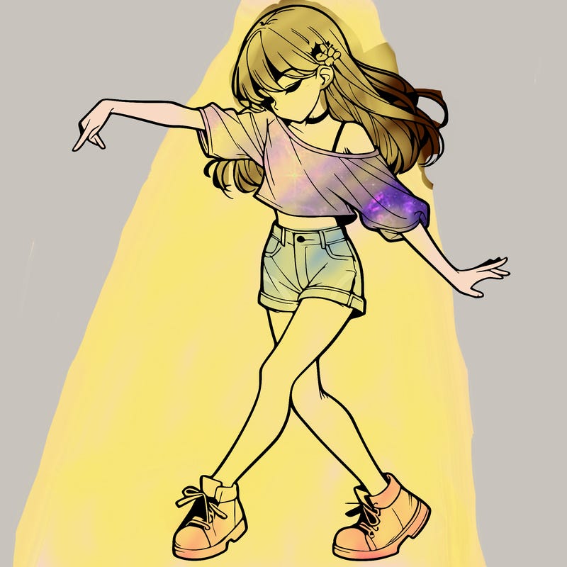 realistic girl danceing