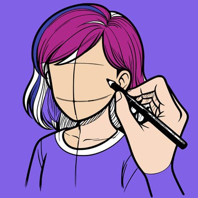 drawing a realistic person