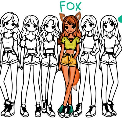 a group of girls wearing crop tops and shorts