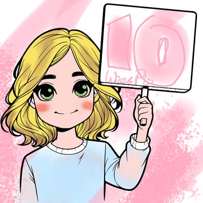 realistic girl holding up a sign