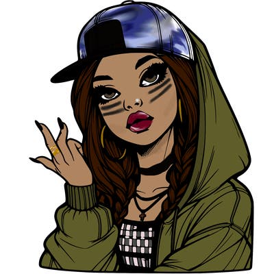 realistic hip hop girl