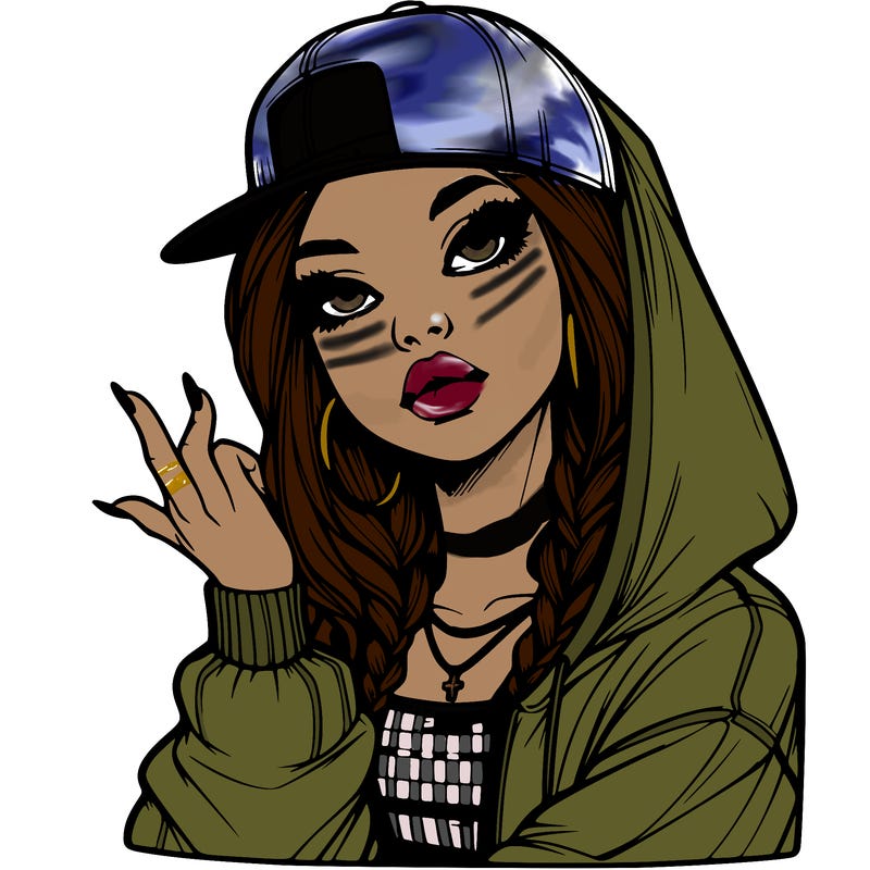 realistic hip hop girl