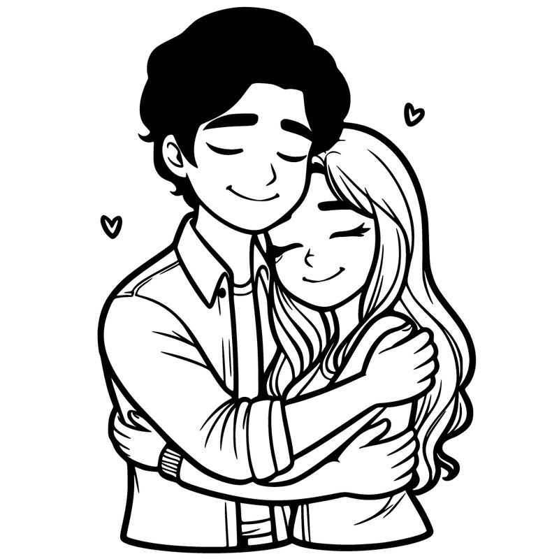 man and a woman hugging