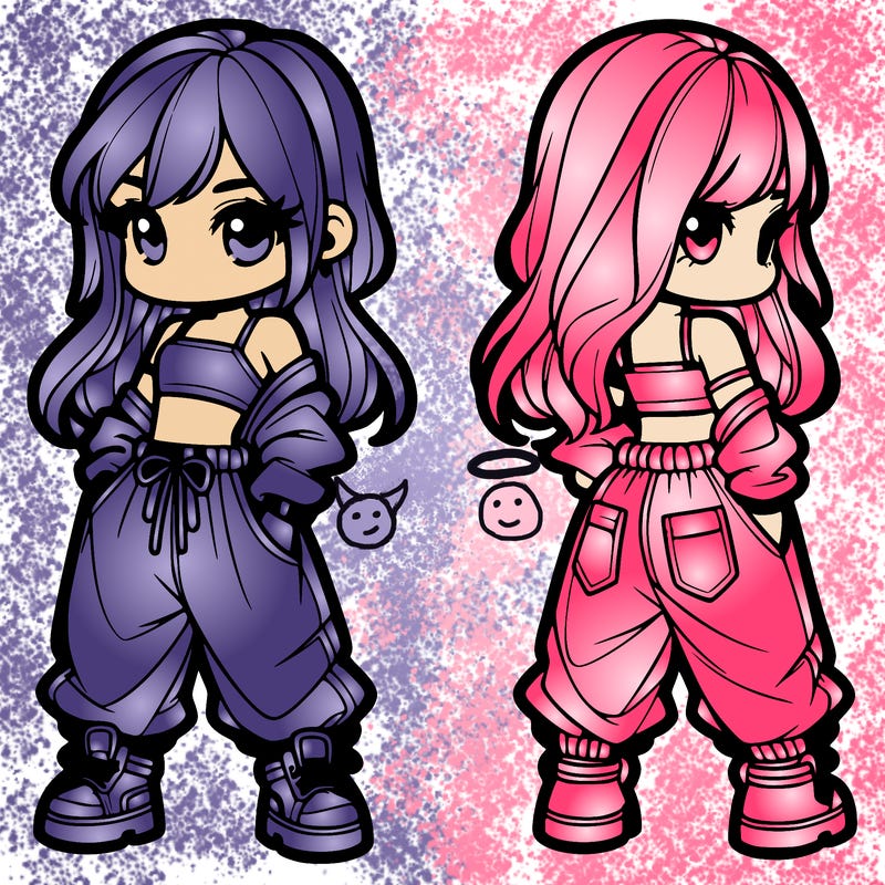 girl in crop top and baggy pants