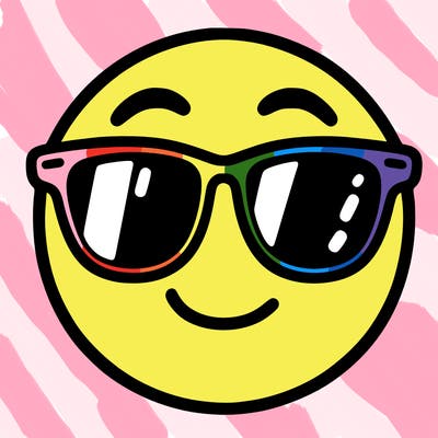 emoji with sunglasses